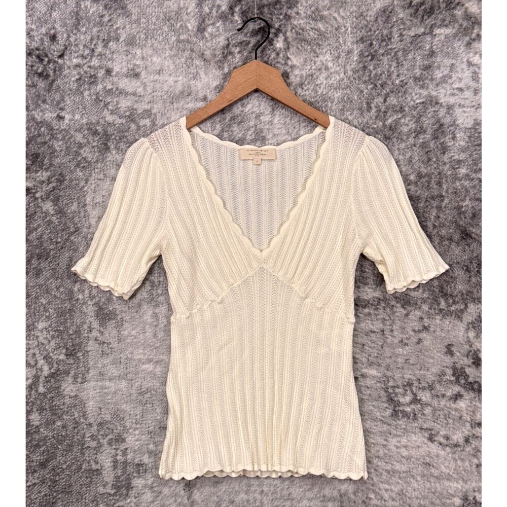 Sezane Ribbed Chloe Top